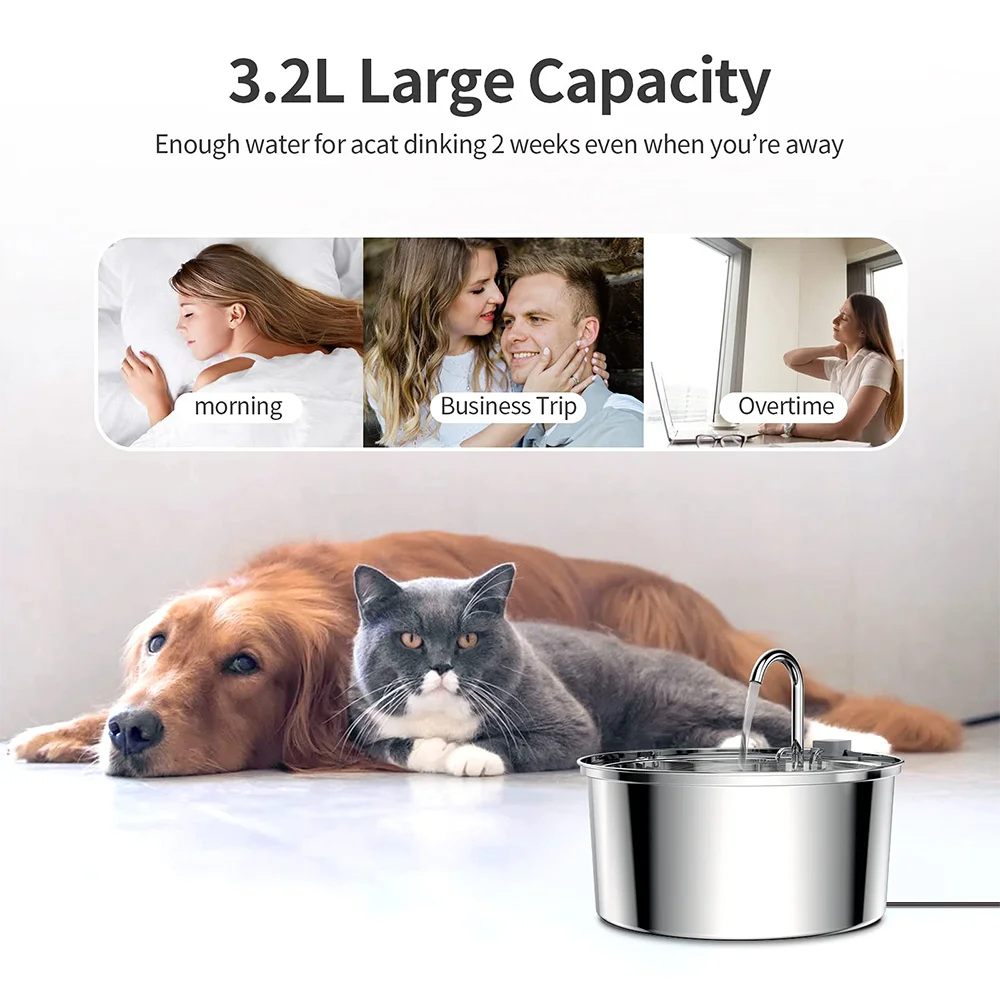 Pet Water Feeder Cat Automatic Water Fountain USB Electric Smart Drinking Bowl