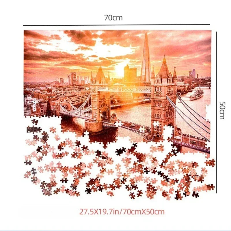 70*50CM 1000 Piece Puzzle for Adults Challenging Decompression Creative Home Decoration Gift All Special Occasions