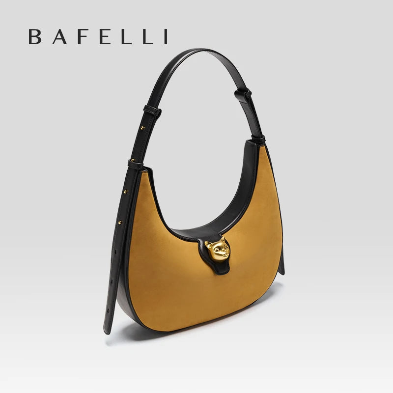 BAFELLI NEW WOMEN HANDBAG CAT SERIES LEATHER LUXURY BAG FASHION RETRO SHOULDER