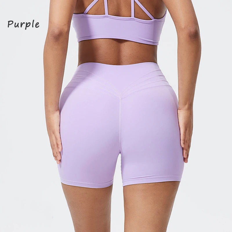 DIAS FIT JOY Women's Gym Shorts Cycling Shorts Womens Yoga Fitness Tight Elastic Breathable High Waist Sports Pants
