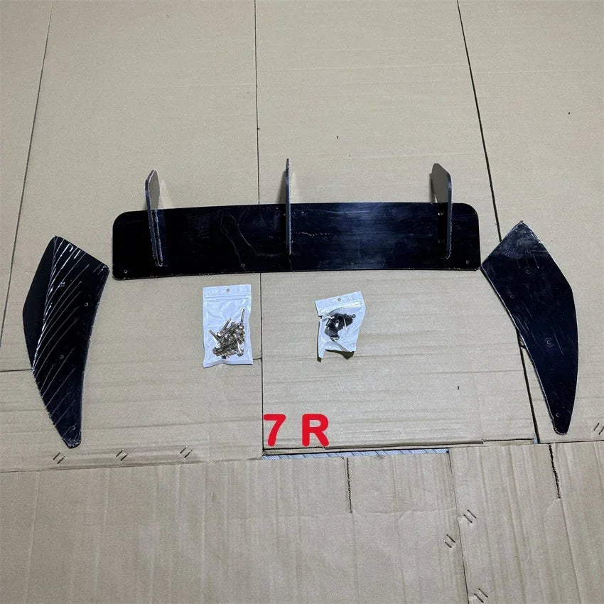 For Volkswagen Golf 7 MK 7 R GTI 2013-2017 Car Rear Bumper Diffuser Tail Splitter Spoilers Protector Guard Lip Body Kits Black