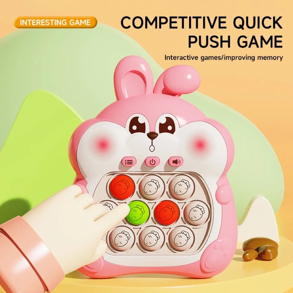 Pop Quick Push Bubbles Game Machine Kids Cartoon Fun Whac-A-Mole Squeezing Toys