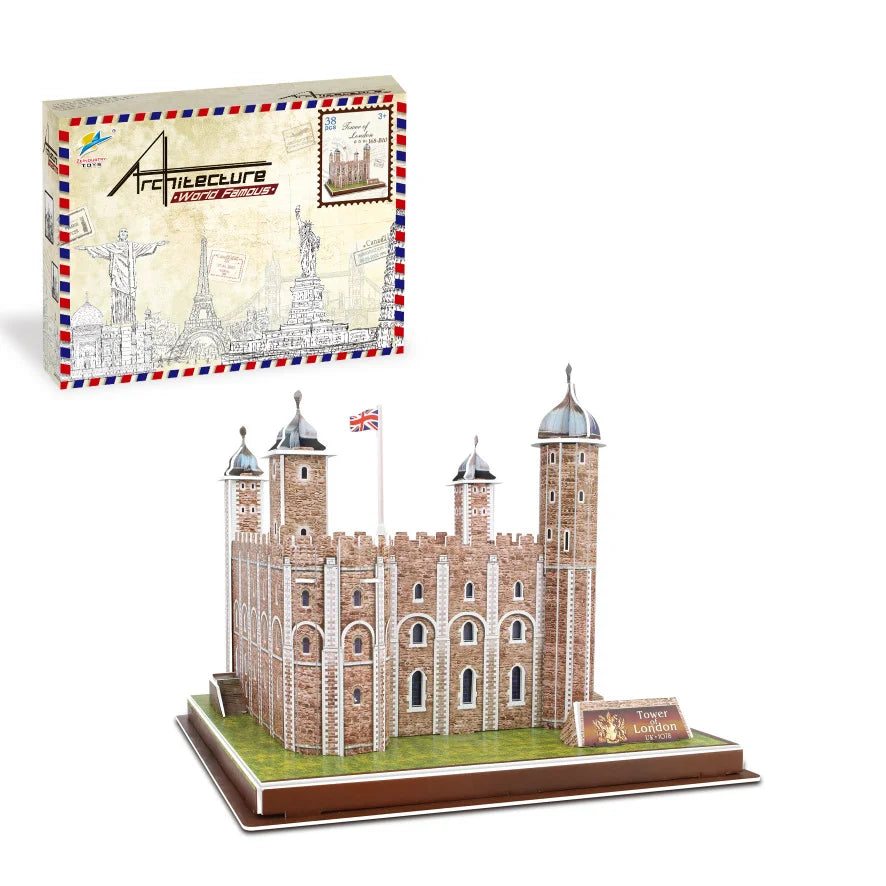 DIY Paper 3D Puzzle Model World Attractions Construction Children's DIY Intellectual Development Educational Toys for Kids