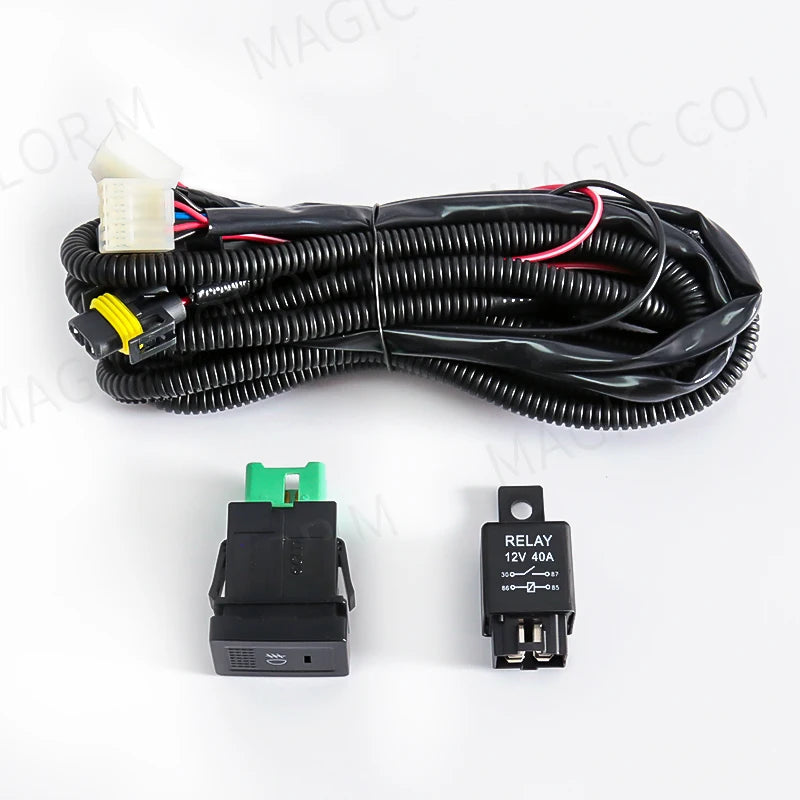 Wires Harness For Car Fog Light Socket Switch Indicator for Toyota Honda Nissan Mitsubishi Ford Suzuki Kia Car Accessories 12V