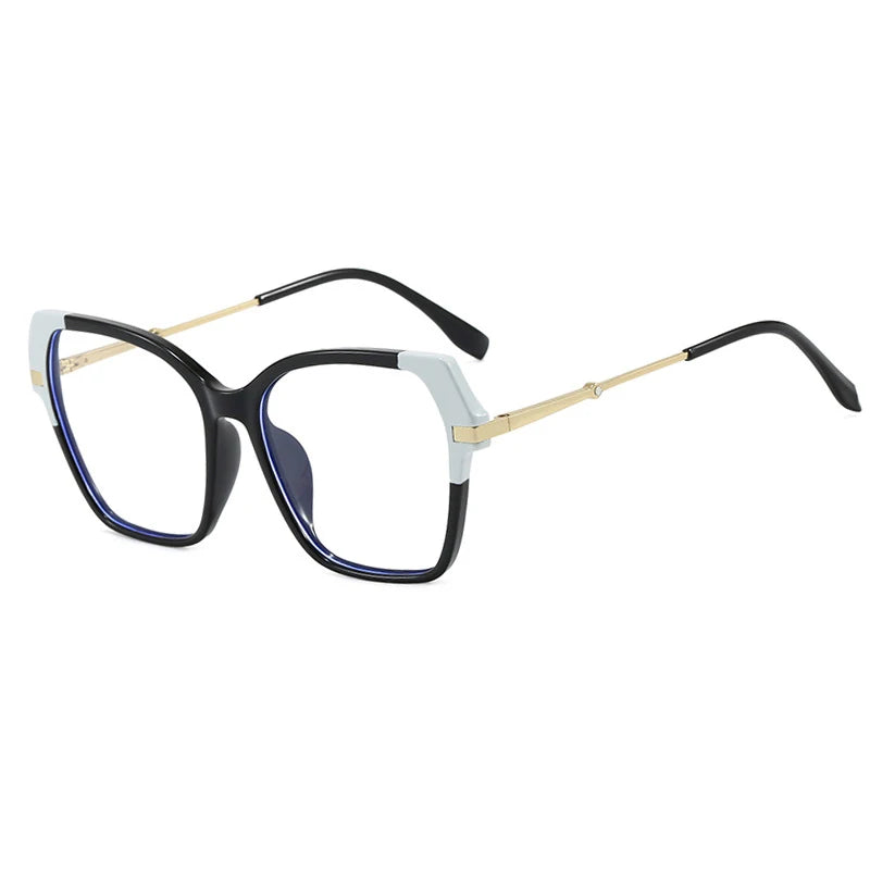 JNPCXI New Polygon Square Double Color Sunglasses Women Fashion Gradient Shades Men Eyeglass Frame