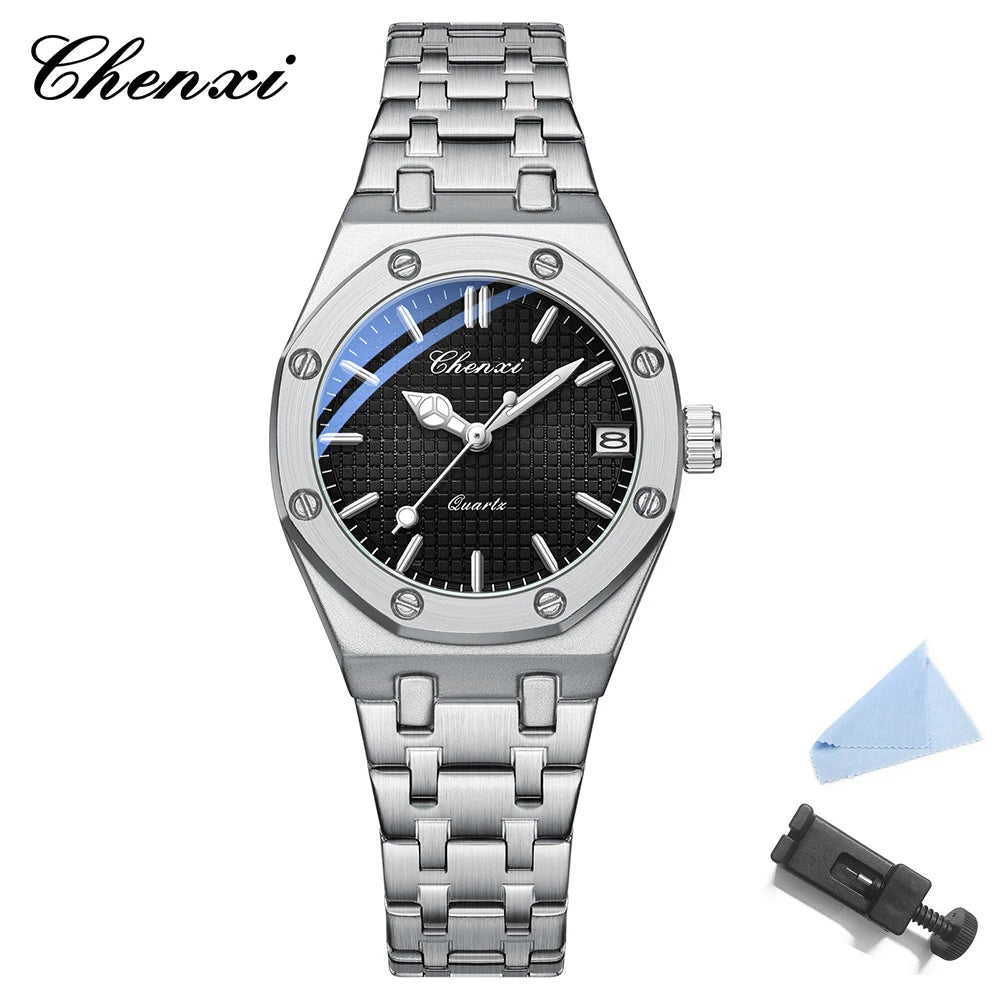 Original Brands Womens Watch Stainless Steel Quartz Watches Quality Fashion Simple Lady Wristwatch