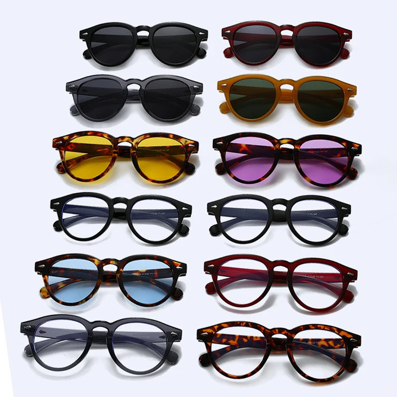 JNPCXI Retro Round Sunglasses Women Fashion Rice Nail Shades UV400 Men Trending Candy Color Sun Glasses