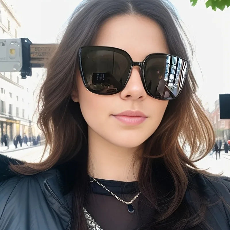 1 Piece of European and American New Large Frame Glasses Fashionable Internet Celebrity Street Photography Retro Trendy Glasses