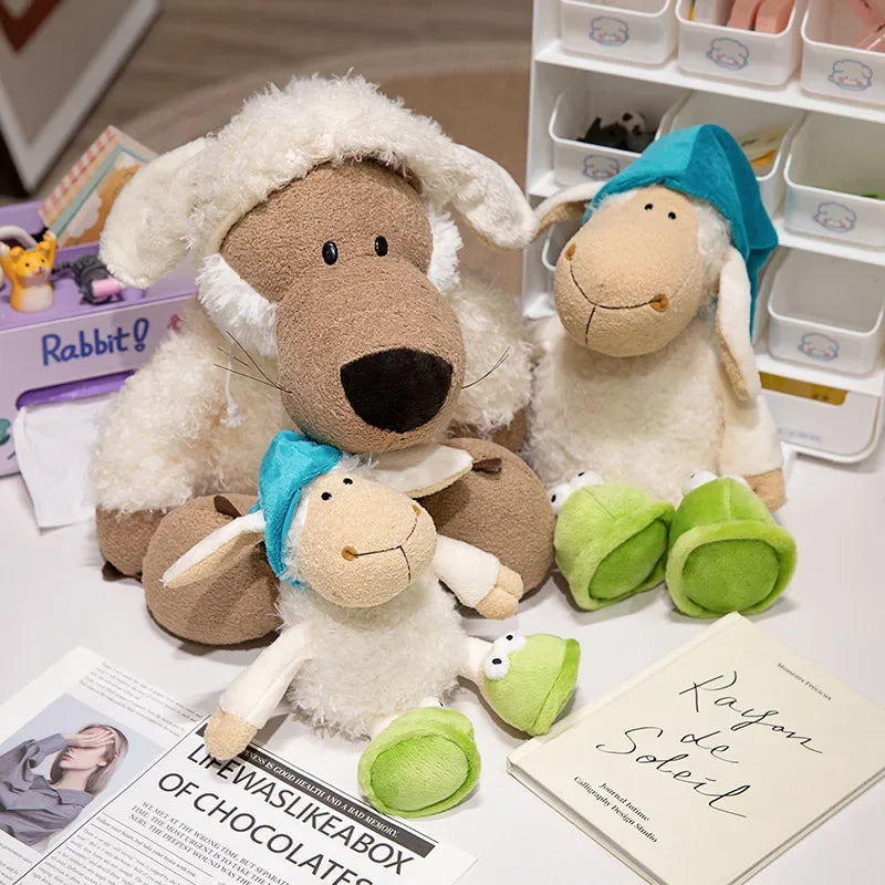 25/35/50cm Sleepy Sheep wolf in sheep clothing Plushie Lamb Toy Cute Soft Gift Plush Toy Holiday Gift Plush Sheep For Boy Girl
