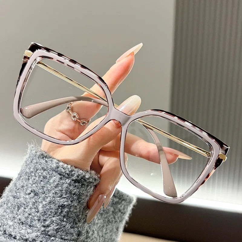 Square flat light glasses for women, anti blue light frame, internet famous, same glasses frame for taking photos