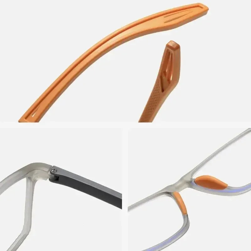 Sporty Ultra-Light TR90 Sports Reading Glasses Fashion Anti-Blue Light Reading Glasses Sports Frames Unisex Men Women