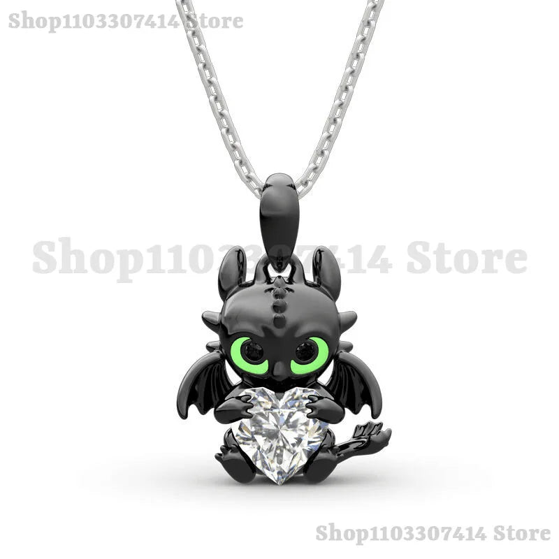 Anime Toothless Necklace Charm Pendant Kids Adult Fashion Jewelry Accessories