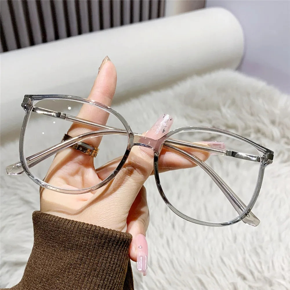 Luxury Far Sight Reading Glasses for Women Blue Light Blocking Computer Eyewear New Trendy Cat Eye Eyeglasses for Women Men