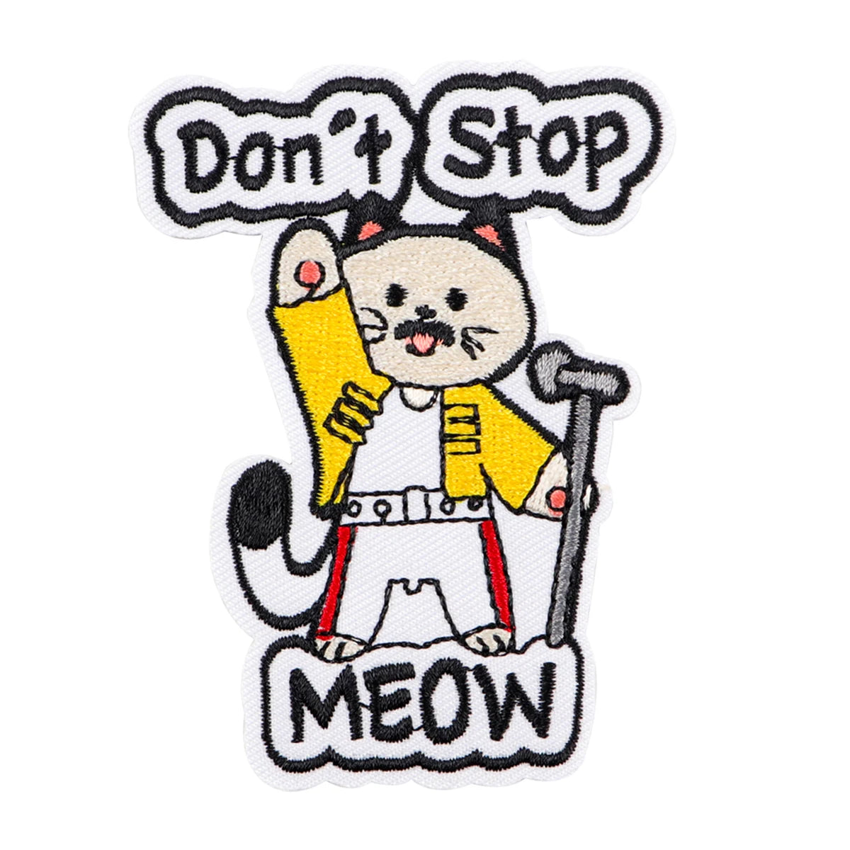 Cute Cat Iron On Patch Clothes Patch For Clothing Fashion Singer Embroidered Patch Garment Apparel Accessories Sewing Stickers
