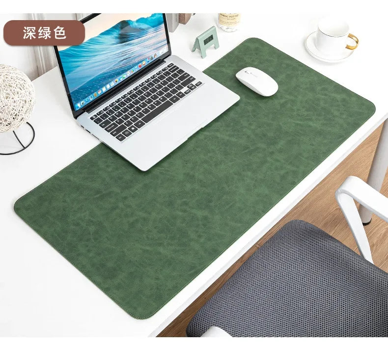 Desk Pad Waterproof PU Mouse Pads Desk Mat Protective Cover Large Mousepad Computer Laptop Non-slip Easy To Clean Keyboard Mats