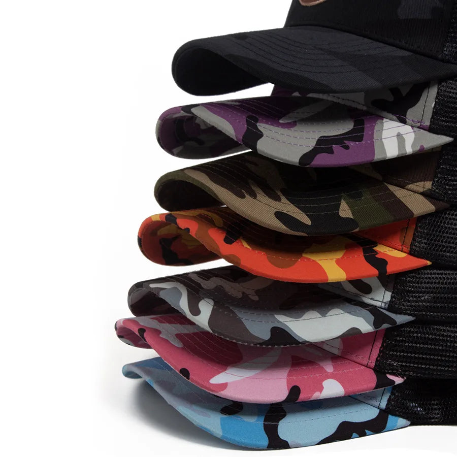 Summer camouflage Baseball Cap Women Men ENJOY LIFE Letter Patch Snapback Hats