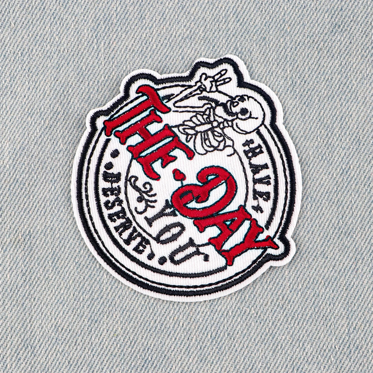 Gothic Embroidery Patch Punk Iron On Patches For Clothing Thermoadhesive Patches On Clothes DIY Sew Badges