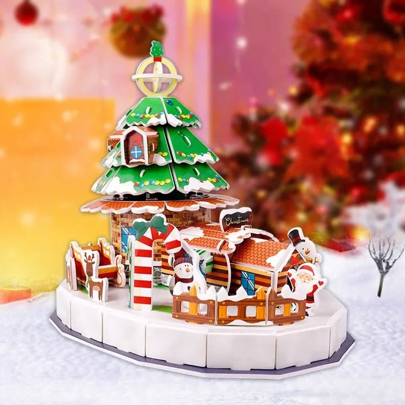 Christmas Gifts 3D Three-dimensional Puzzle Children's Kindergarten Early Education Handmade DIY Explosive Educational Toys