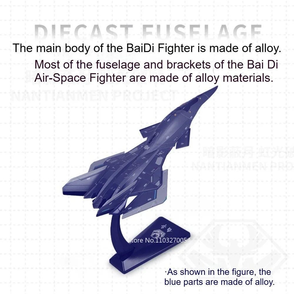 1:50 1:144 Bai Di Aerospace Fighter Model Alloy Diecast Toys Car Bracket Head Can Rotate Metal Body Exquisite Models Collection
