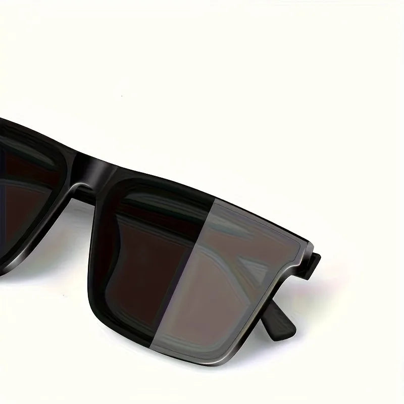 1pc Men'S Simple Black Square Fashion Glasses,for Men Women, Outdoor Travel, Driving, Photography Prop