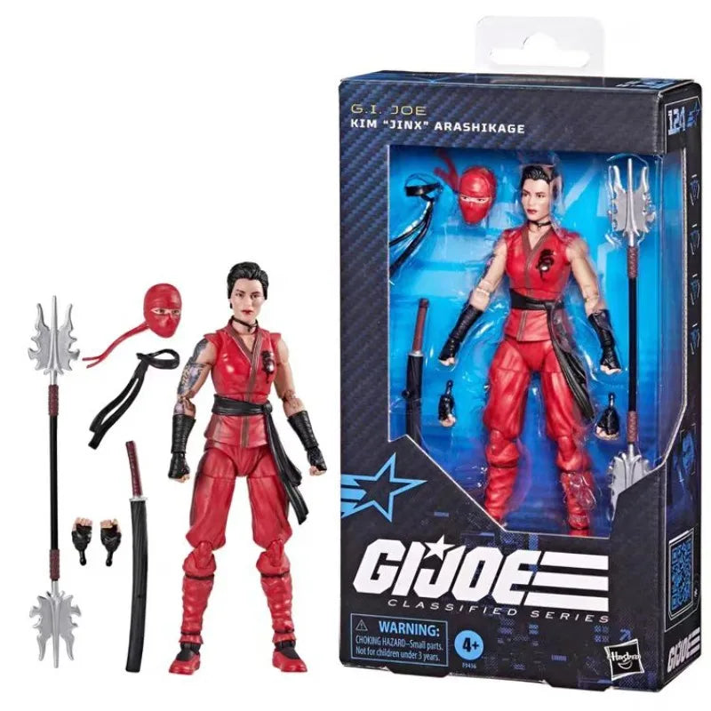 Original Hasbro G.I. Joe GI Joe Classfied Series 124 Kim "Jinx" Arashikage Action Figure Collection Toys Ornaments