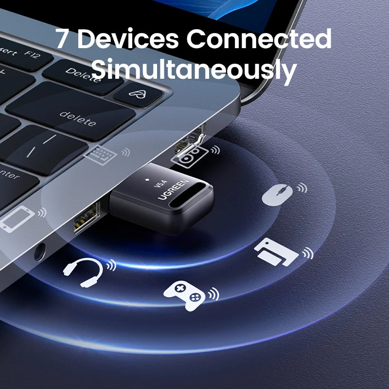 Bluetooth Adapter USB Bluetooth 5.4 for PC Dongle Adapter Wireless Mouse Keyboar