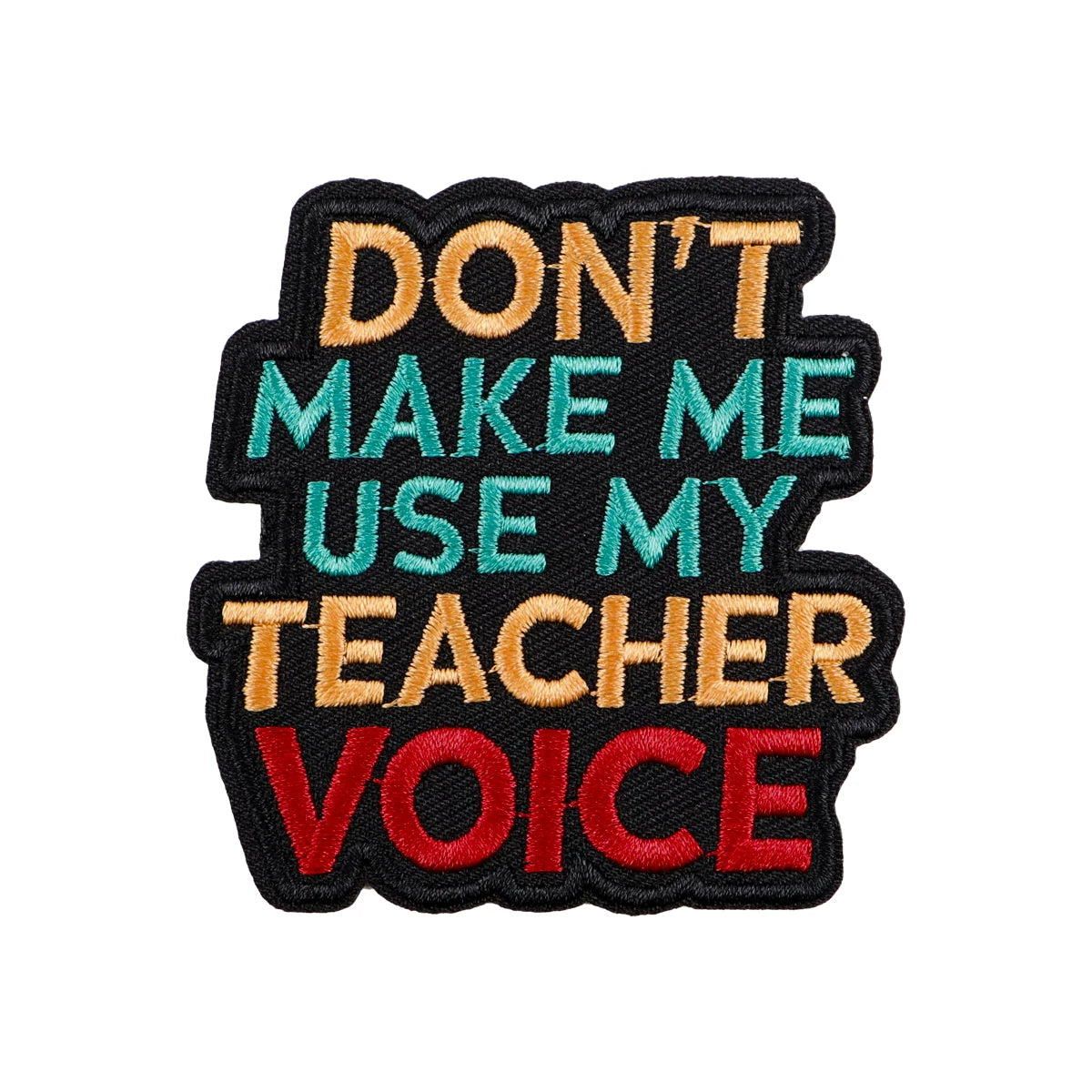 TEACHER VOICE Iron On Patch Clothes Patch For Clothing Quotes Embroidered Patch Garment Apparel Accessories Sewing Stickers
