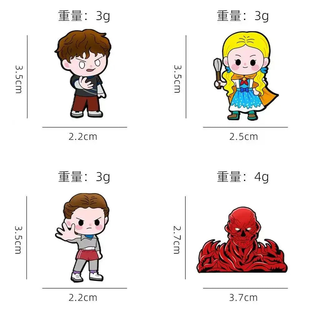4PCS Cute Q-version Cartoon Enamel Pins Cartoon Women's Brooches Men Lapel Pins Badge on Backpack Costume Accessories Jewelry Gi