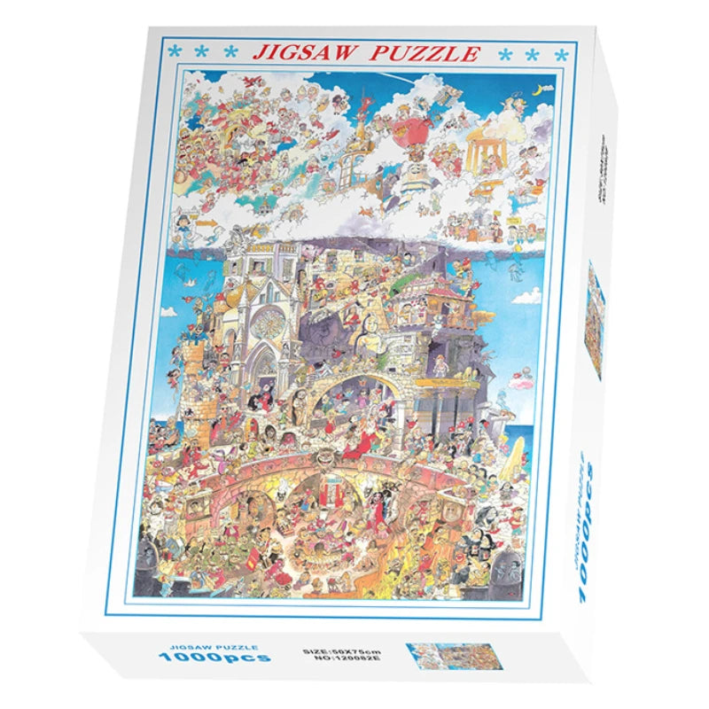 75*50cm 1000PCS Paper Jigsaw Puzzle Landscape Famous Painting Puzzle Character Series Series Home Decaoration Gift