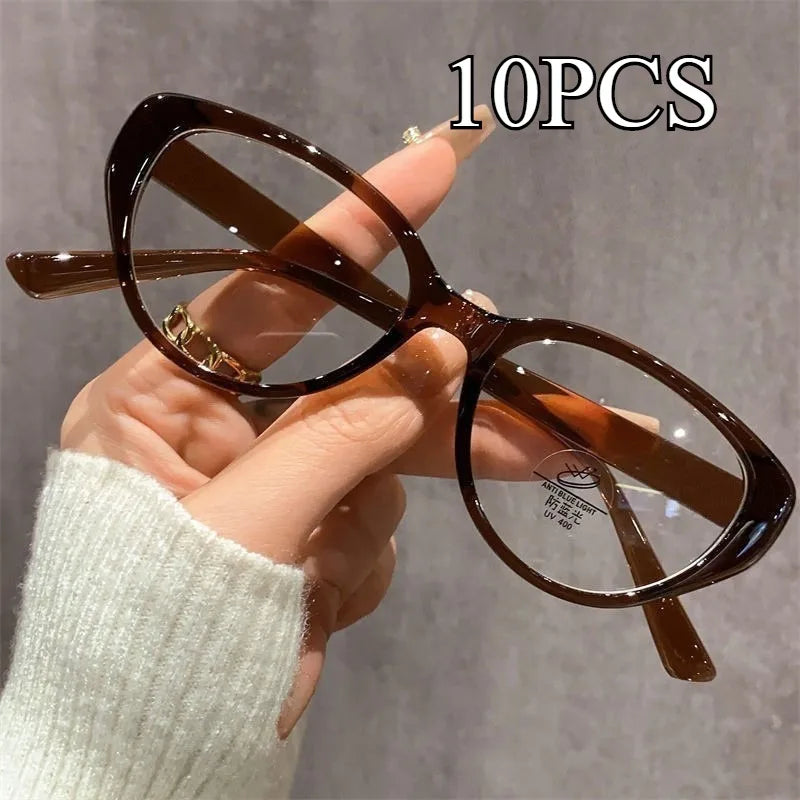 Retro Sweet Cool Spice Millennium Y2K Cat Eye  Frame Anti Blue Light Glasses for Women Black Frame European American Eyeglasses