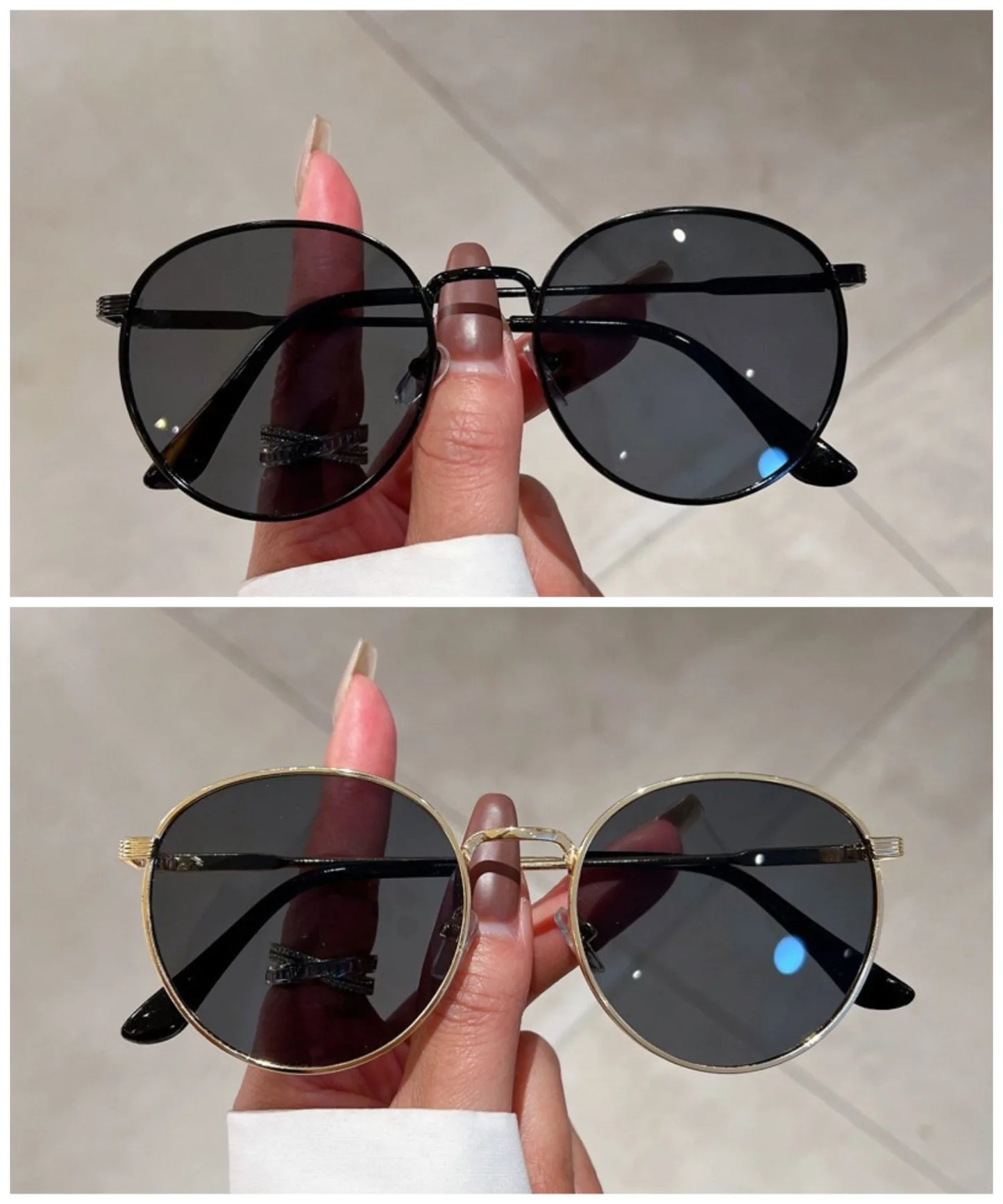 Retro OVAL Ocean Sunglasses UV Resistant Fashionable Trendy Ins Unisex Sunglasses