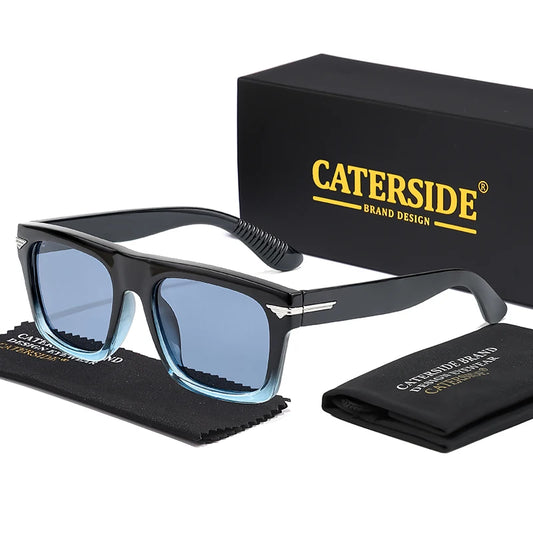 CATERSIDE Classic Square Sunglasses Men's TR90 Frame Fashion Luxury Brand Design Sun Glasses Women's Travel Party Eyewear