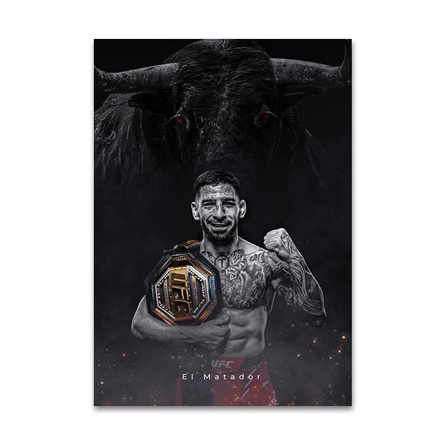 El Matador MMA Fighting Champ Star Canva Wall Art Print Room Decorative Painting