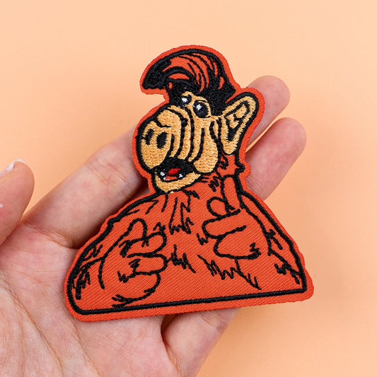 Funny Alien Iron On Patch Clothes Patch For Clothing Comedy Embroidered Patch Garment Apparel Accessories Sewing Stickers