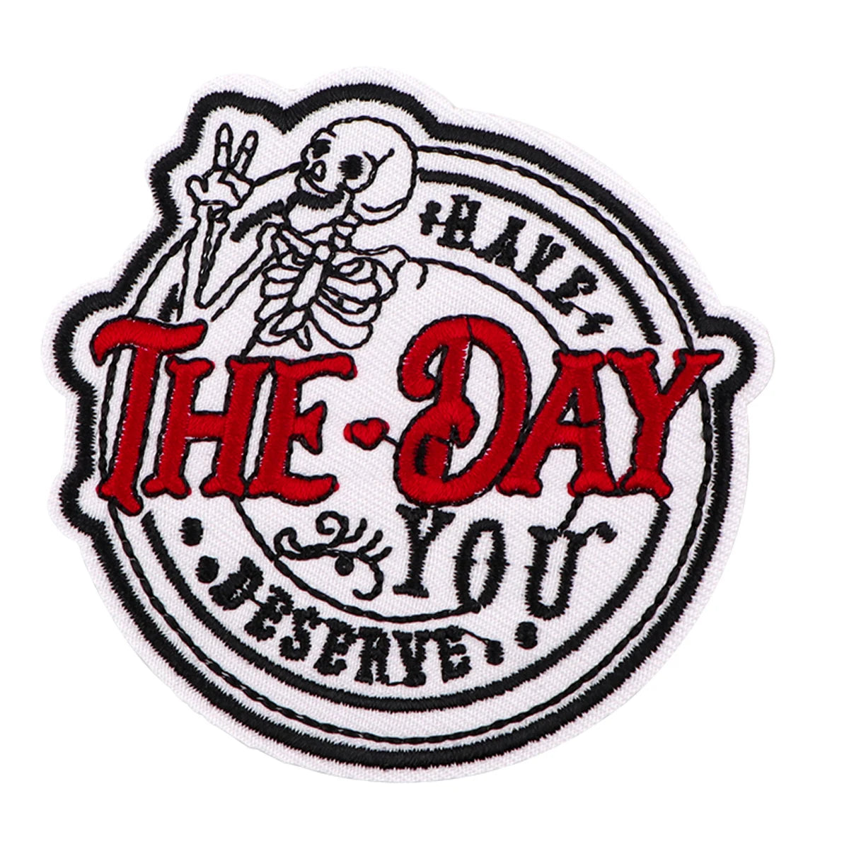 Gothic Embroidery Patch Punk Iron On Patches For Clothing Thermoadhesive Patches On Clothes DIY Sew Badges
