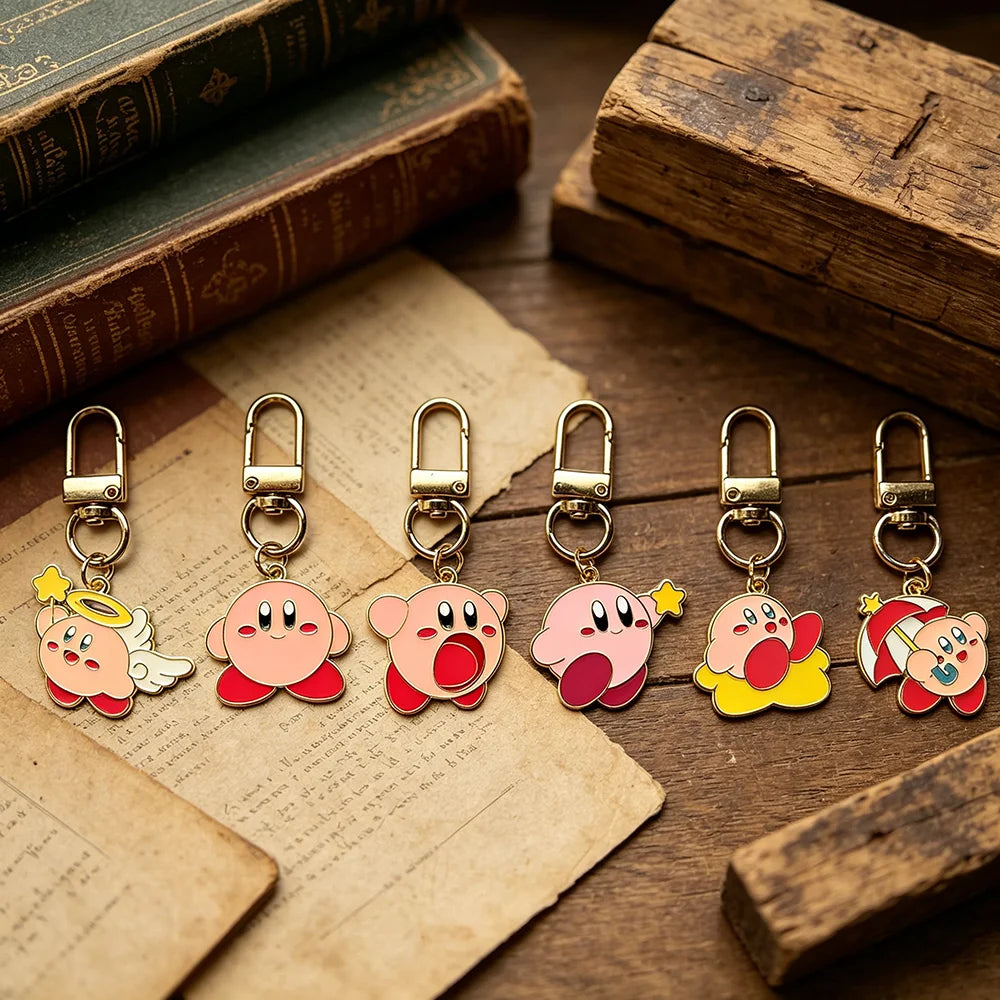 6PCS Cute Keychains - Kawaii Pink Enamel Pendants for Car Keys, Backpacks, Handbags, Perfect Gift for  Lovers