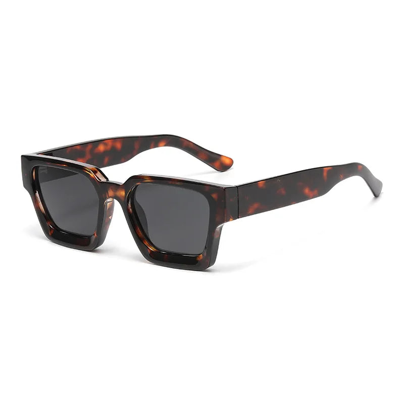 JNPCXI New Color Ins Popular Women Square Sunglasses Retro Men Tinted Leg Shades UV400