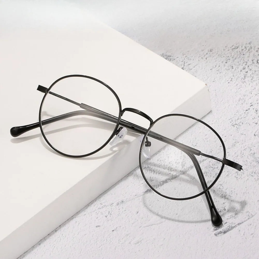 Anti Blue Light Myopia Glasses Women Oval Metal Frame Computer Glasses Fashion Glasses
