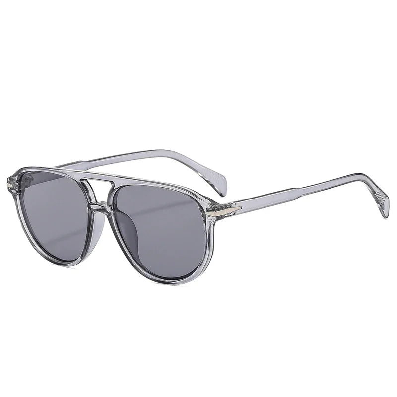 JNPCXI Retro Double Bridges Pilot Men Rivets Sunglasses UV400 Fashion Women Luxury Sun Glasses Black Orange Shades