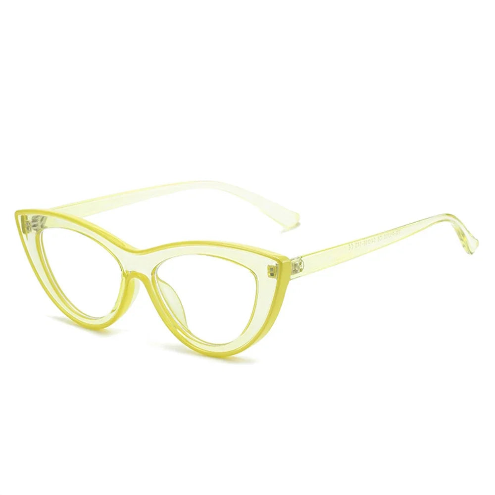 JNPCXI New Blue Light Glasses Women Cat Eye Eyeglasses Frames Computer Glasses Clear Spectacles Small Oval Clear Frames Ladies