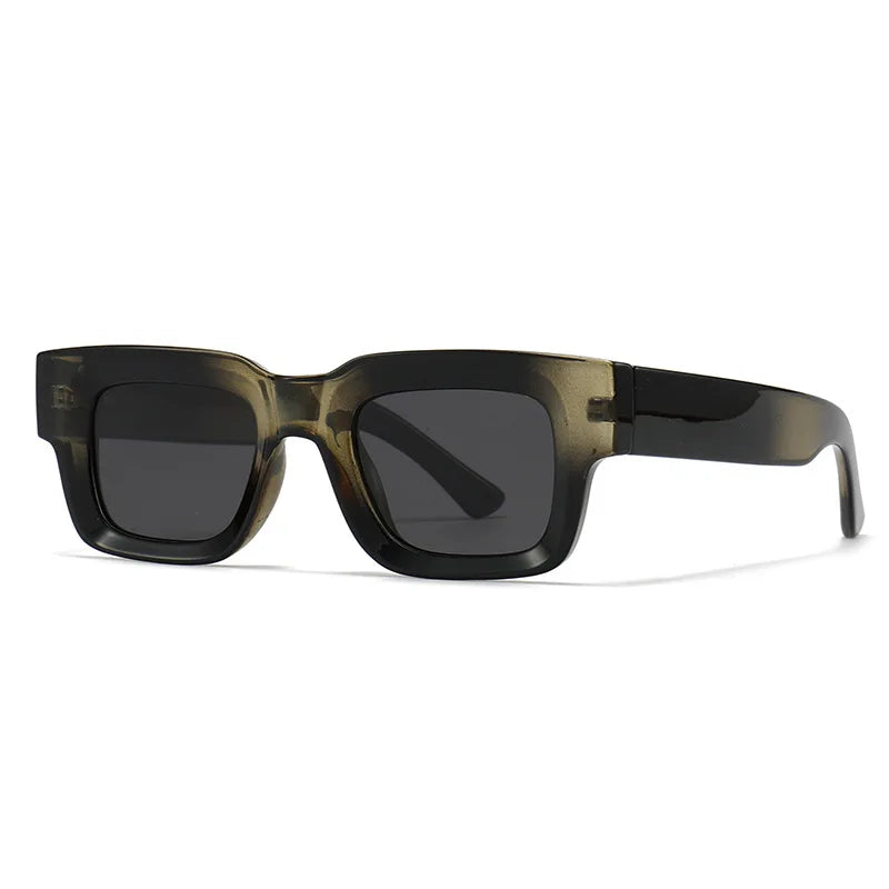 JNPCXI New Vintage Square Women Polarized Sunglasses Olive Green Fashion Men Outdoor Shades UV400