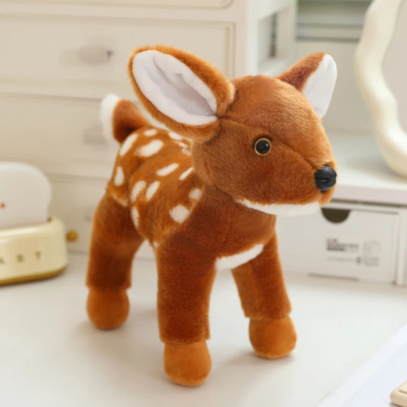 20cm Forest Standing Animals Plush Toy Cute Giraffe Lion Fox Tiger Birthday Gift  Accompany Appease Dolls Christmas pre