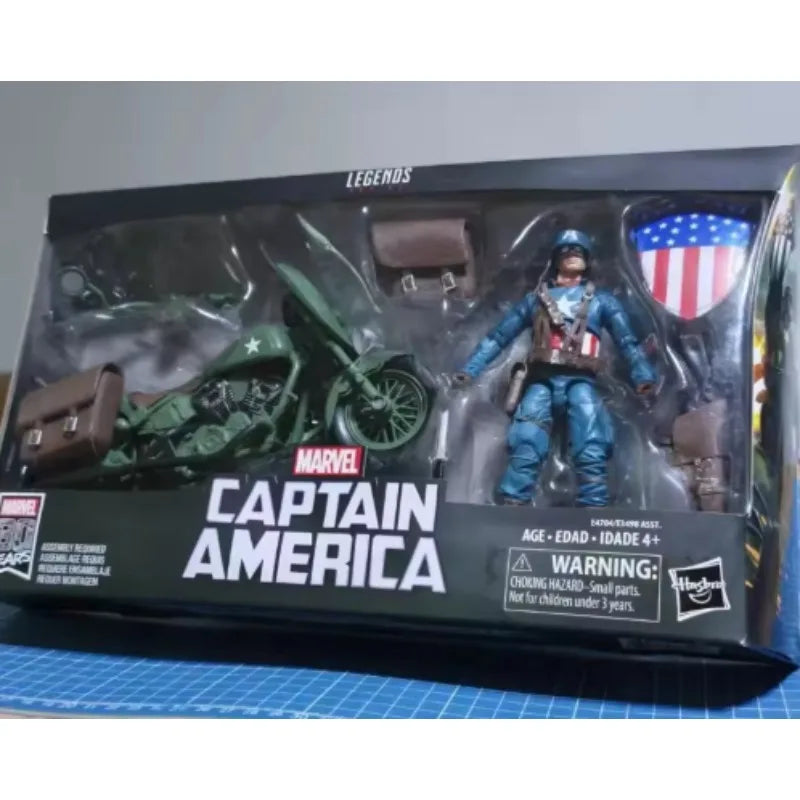 Original Hasbro Marvel Legends Series Captain America Motorcycle Action Toy Figure Collection Model