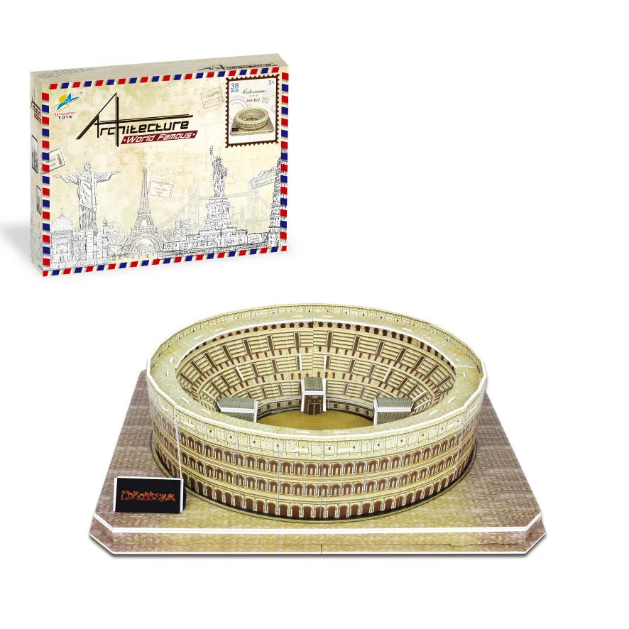 DIY Paper 3D Puzzle Model World Attractions Construction Children's DIY Intellectual Development Educational Toys for Kids