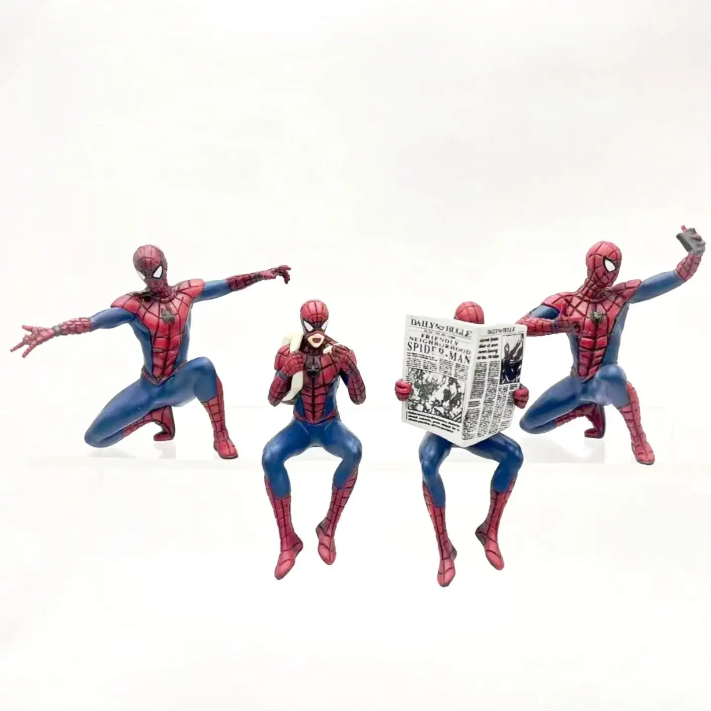 Lot of 4 Marvel Amazing Spiderman 3" Mini Statue Figure Set