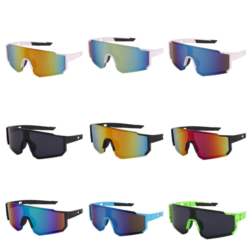 9pcs Cycling Glasses Mountain Bicycle Glasses Road Bike Cycling Eyewear Men Women Outdoor Sports Cycling Sunglasses