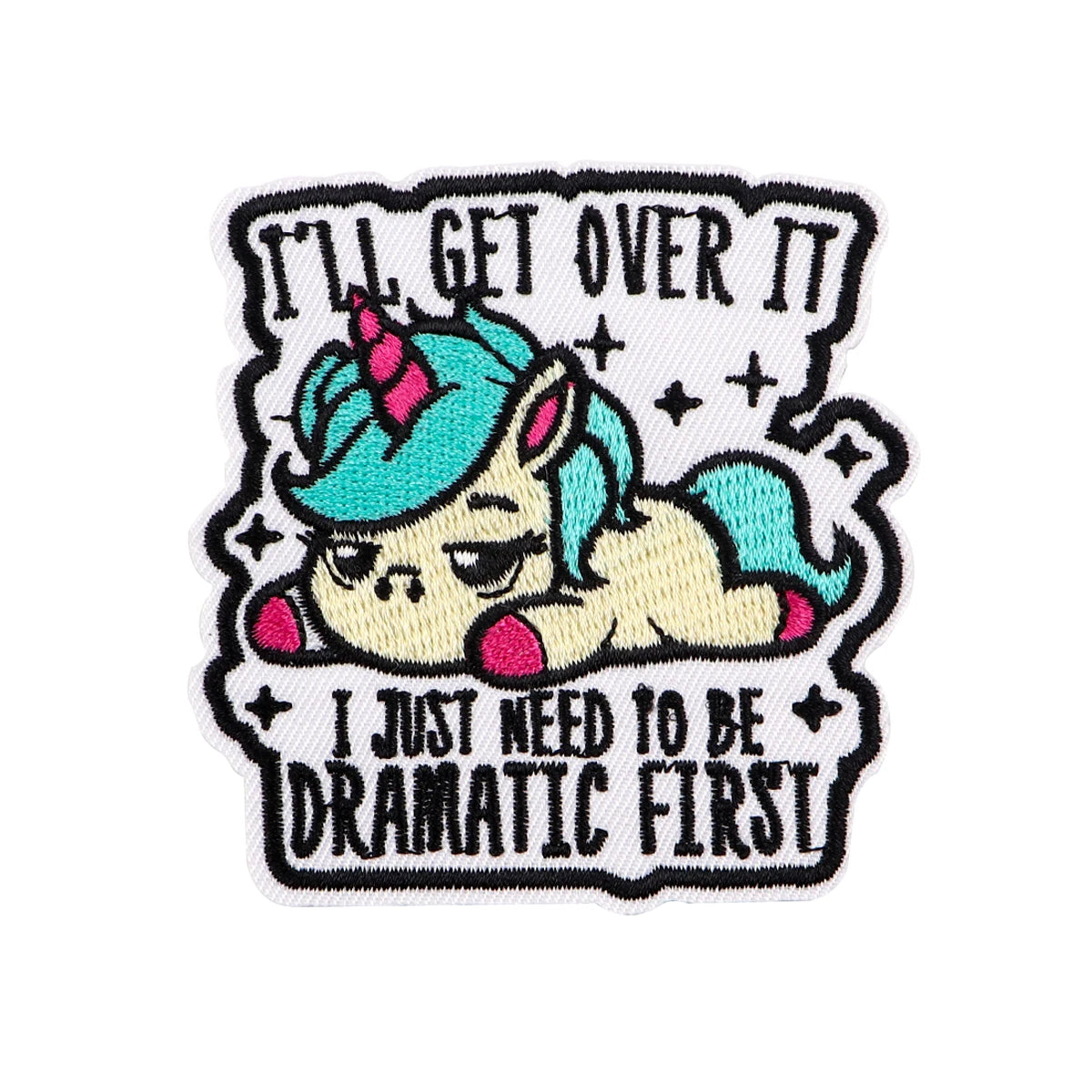 I'LL GET OVER IT Iron On Patch Clothes Patch For Clothing Cartoon Embroidered Patch Garment Apparel Accessories Sewing Stickers