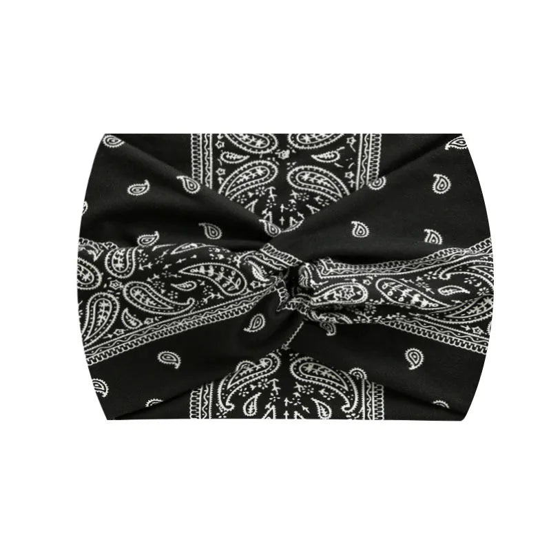 Widening 18CM stretch printed sports sweatband headband headscarf hairband hair tie hair accessories