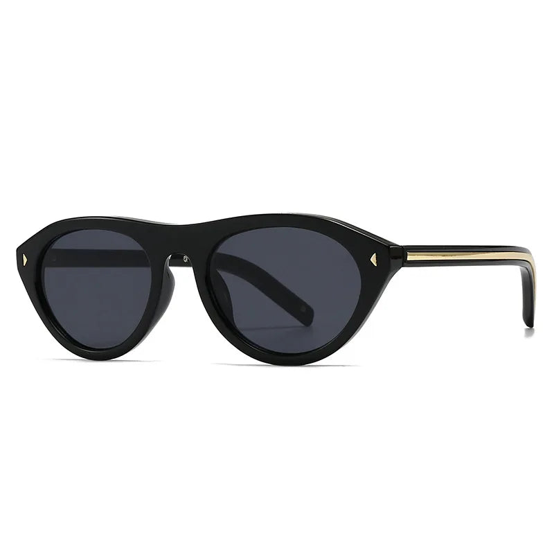 JNPCXI New Cat Eye Candy Color Designer Sunglasses Women Fashion Ins Oval Sun Glasses Rivets Y2K Shades