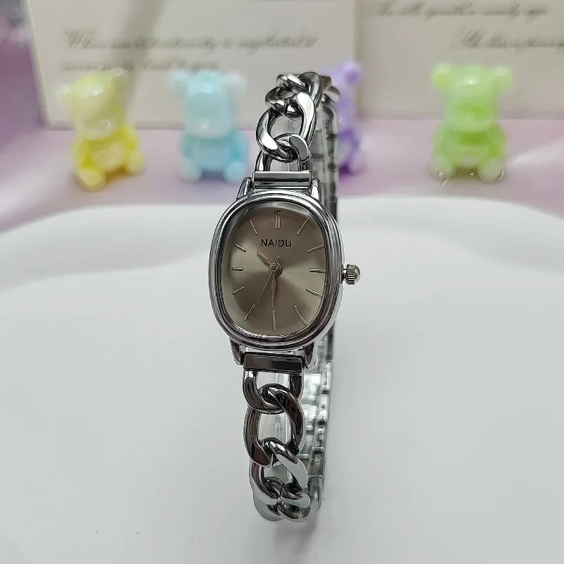 Fashion Women Oval Dial Quartz Watch Luxury Bracelet Wristwatch Famous Brand Watch Wholesale Montre Femme Gifts Dropshipping